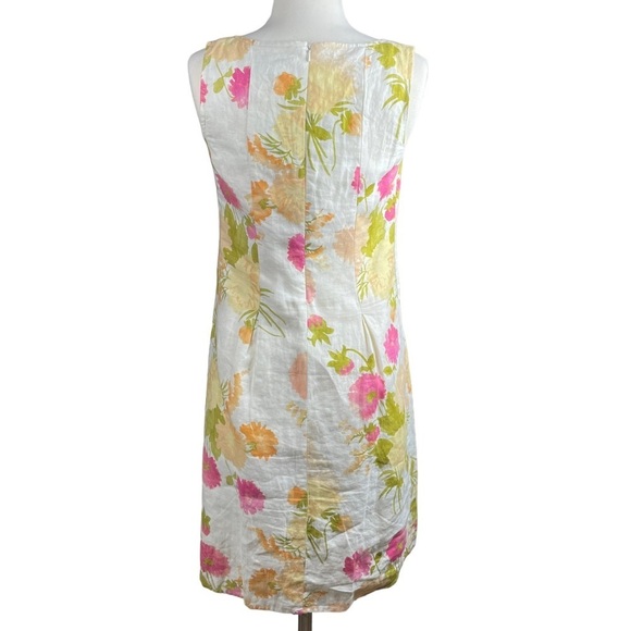 J. Jill | Floral Linen Sleeveless Dress Womens Size 2 - Picture 3 of 10